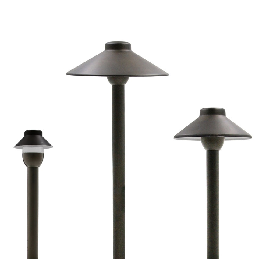 Bronze Cast Brass Path Light Landscape Pathway Lighting Exterior LED