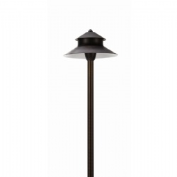 Cast Brass Bronze Pagoda Textured Low Voltage Landscape Path Light 12V G4 Bulb Outdoor Garden Pathway Walkway Yard Lamp